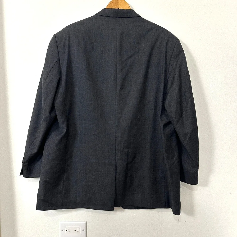 VTG 90s Ralph Lauren Wool Suit Set‎ 48R 43x31 Gray Glen Plaid Power Suit Canada